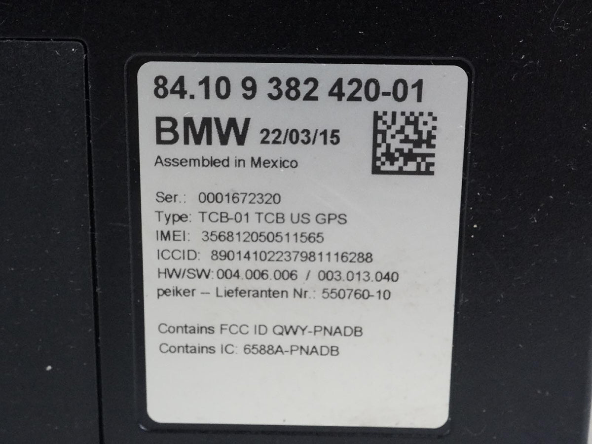 2013 - 2015 Bmw 3 Series F30 Telematics Communication Bluetooth Control Module