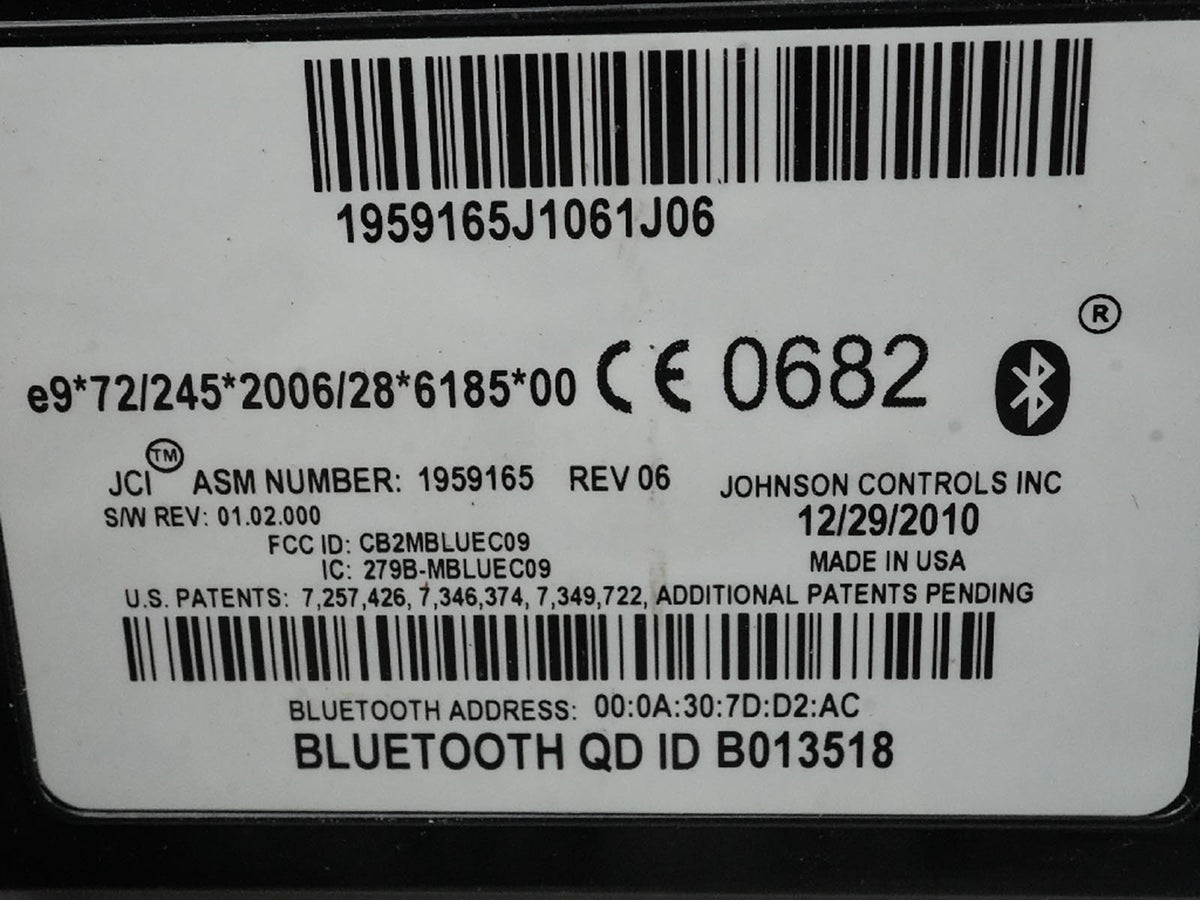 2010 - 2013 Subaru Tribeca Bluetooth Phone Connect Module Control H001Sxa500 OEM