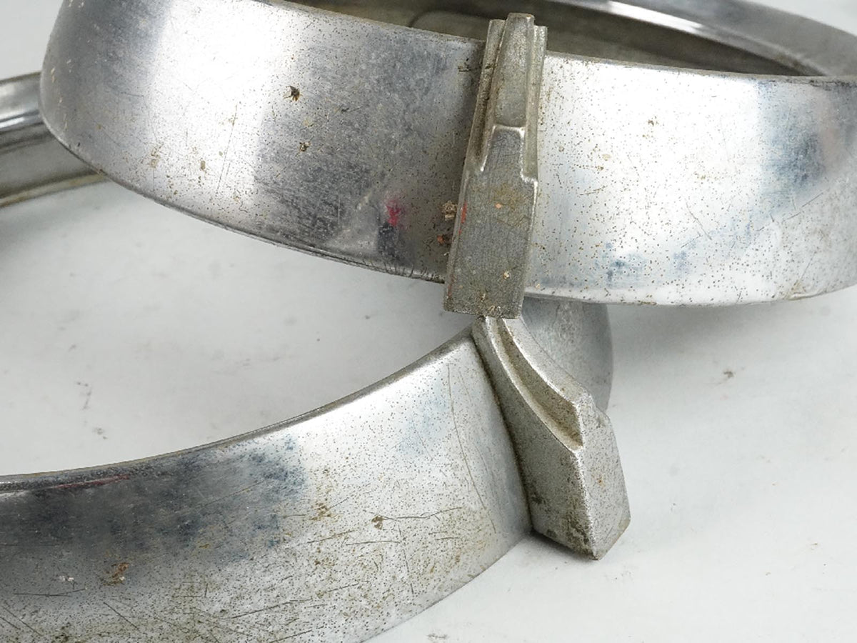 1960 Jaguar Mk9 Ix Headlight Cover Trim Chrome Frame Set Of 2 Right Left OEM