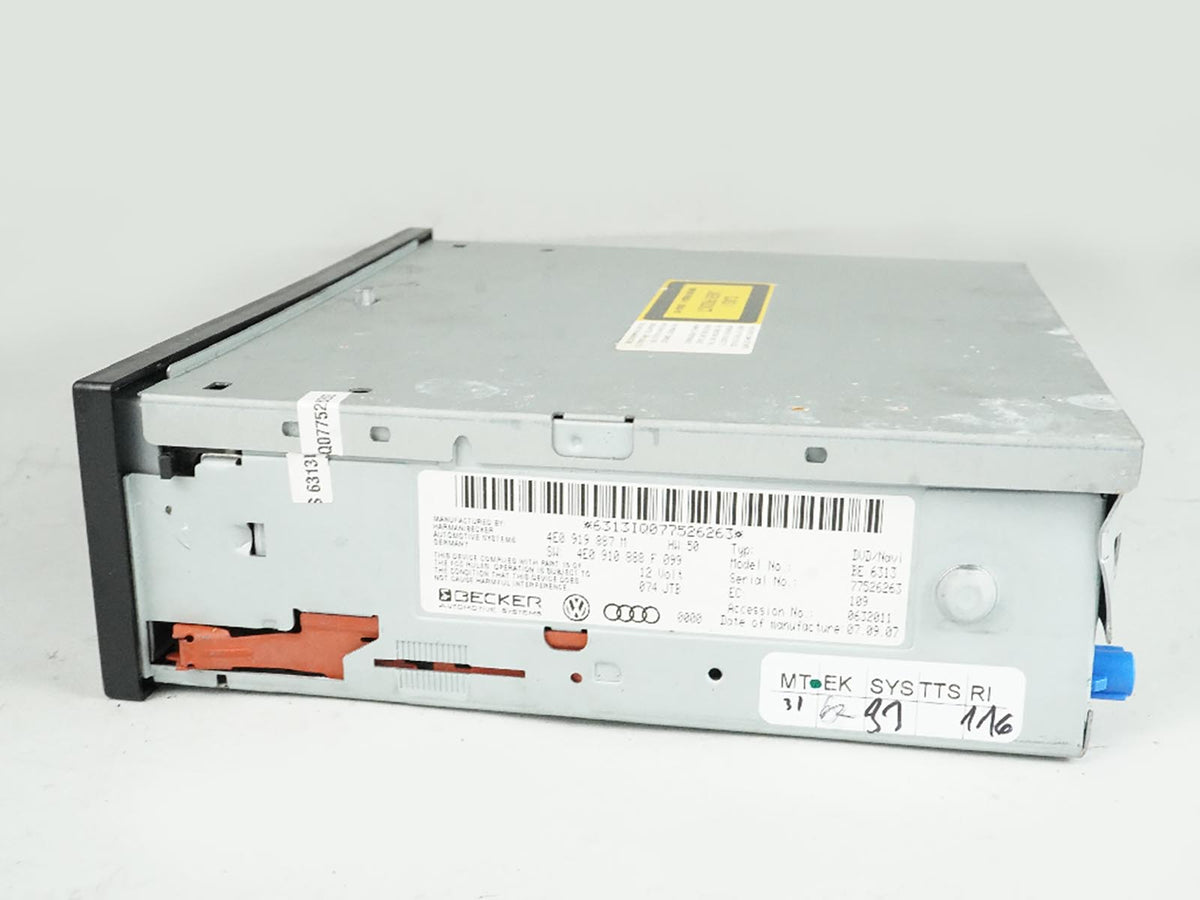07-11 Audi Q7 4L Navigation Gps Dvd Player Receiver Becker Unit 4E0910888F OEM