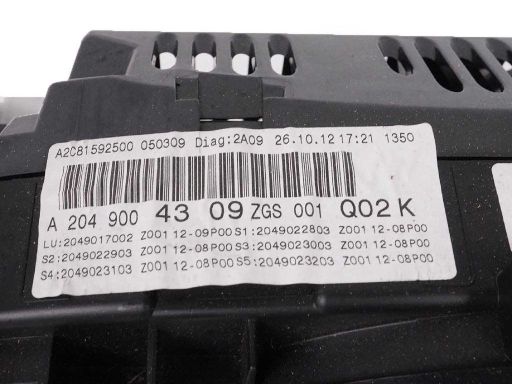  2013 Mercedes C Class W204 Coupe 3.5L Speedometer Instrument Cluster 217K OEM, price