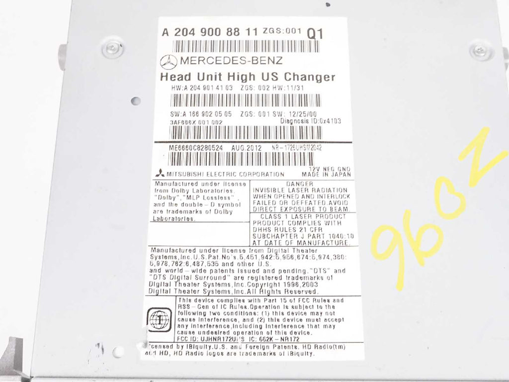  2013 Mercedes Benz C Class W204 Am Fm Radio Audio Navi Player Receiver Wo Code, price