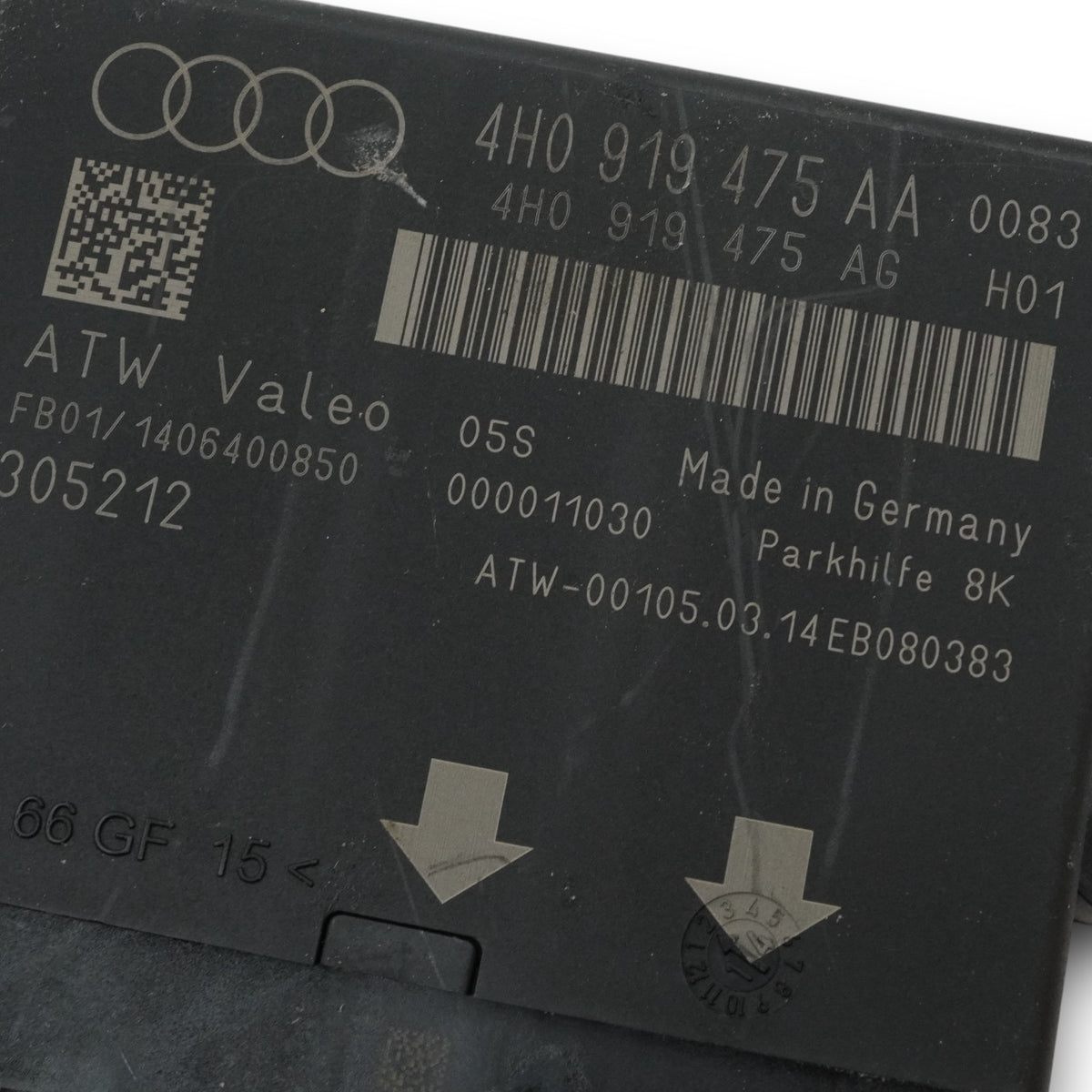 11-14 Audi A8 A8l D4 Parktronic Assist Trunk Area Control Module 4h0919475aa OEM