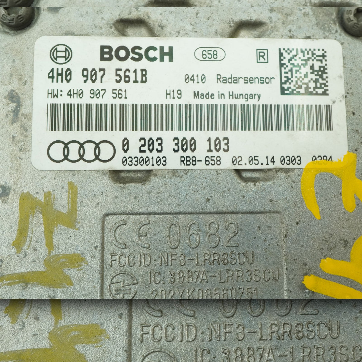 2011-2014 Audi A8 A8l D4 Adaptive Cruise Control Radar Sensor 4h0907561B OEM