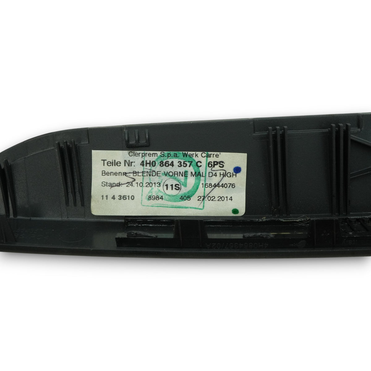 11-18 Audi A8 A8l D4 Cover Panel Trim Center Console Armrest Front 4h0864357c