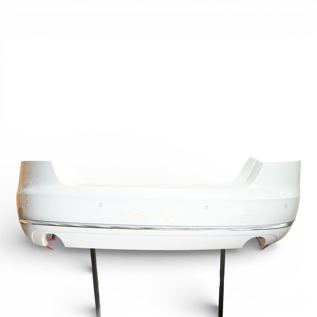 11-14 Audi A8 A8L D4 Rear Bumper Panel w/ Parking Assist 4H0807511 White 2Y OEM