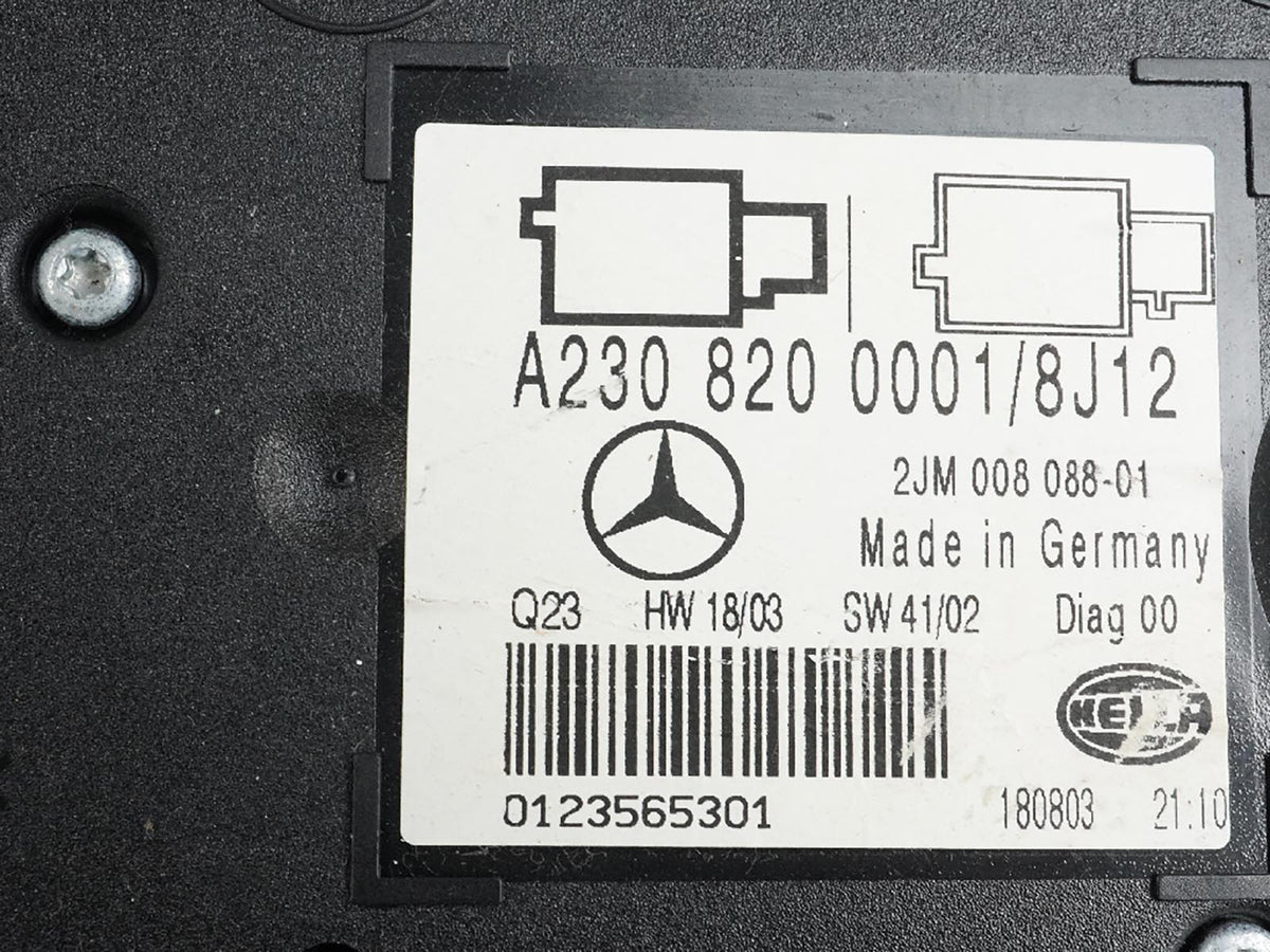 2003 - 2004 Mercedes Benz Sl Class R230 Dome Light Lamp Console Overhead OEM