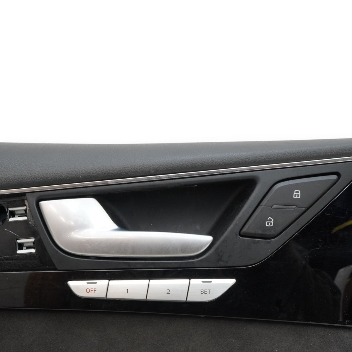 11-18 Audi A8 A8L S8 D4 Door Panel Handle Window Memory Front LH 4H1868017B OEM
