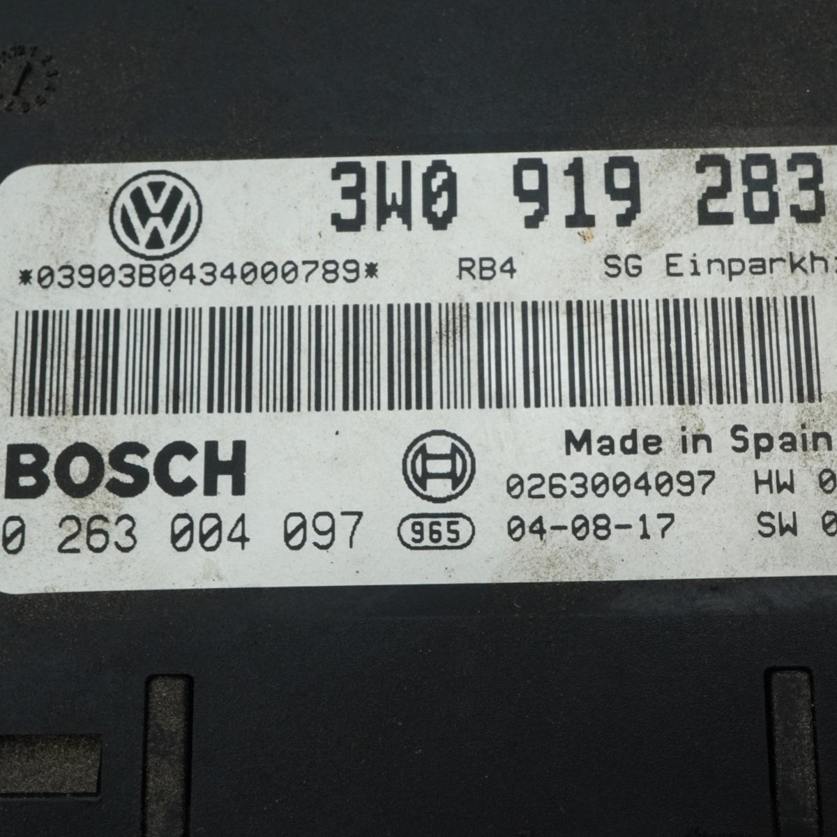 03-18 Bentley Continental Parking PDC Assist Control Module Unit 3W0919283 OEM
