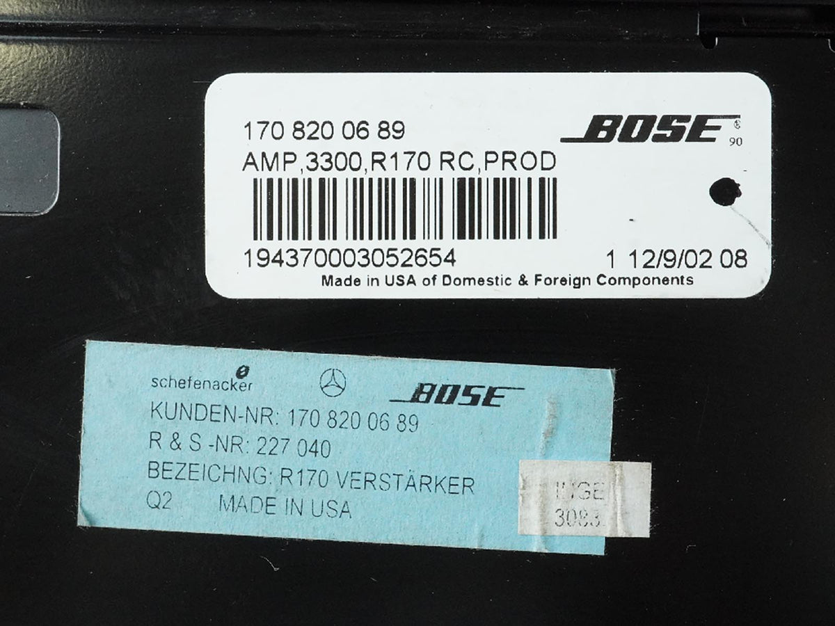 1999 - 2004 Mercedes Slk Class R170 Amp Amplifier Stereo Audio Sound Bose OEM