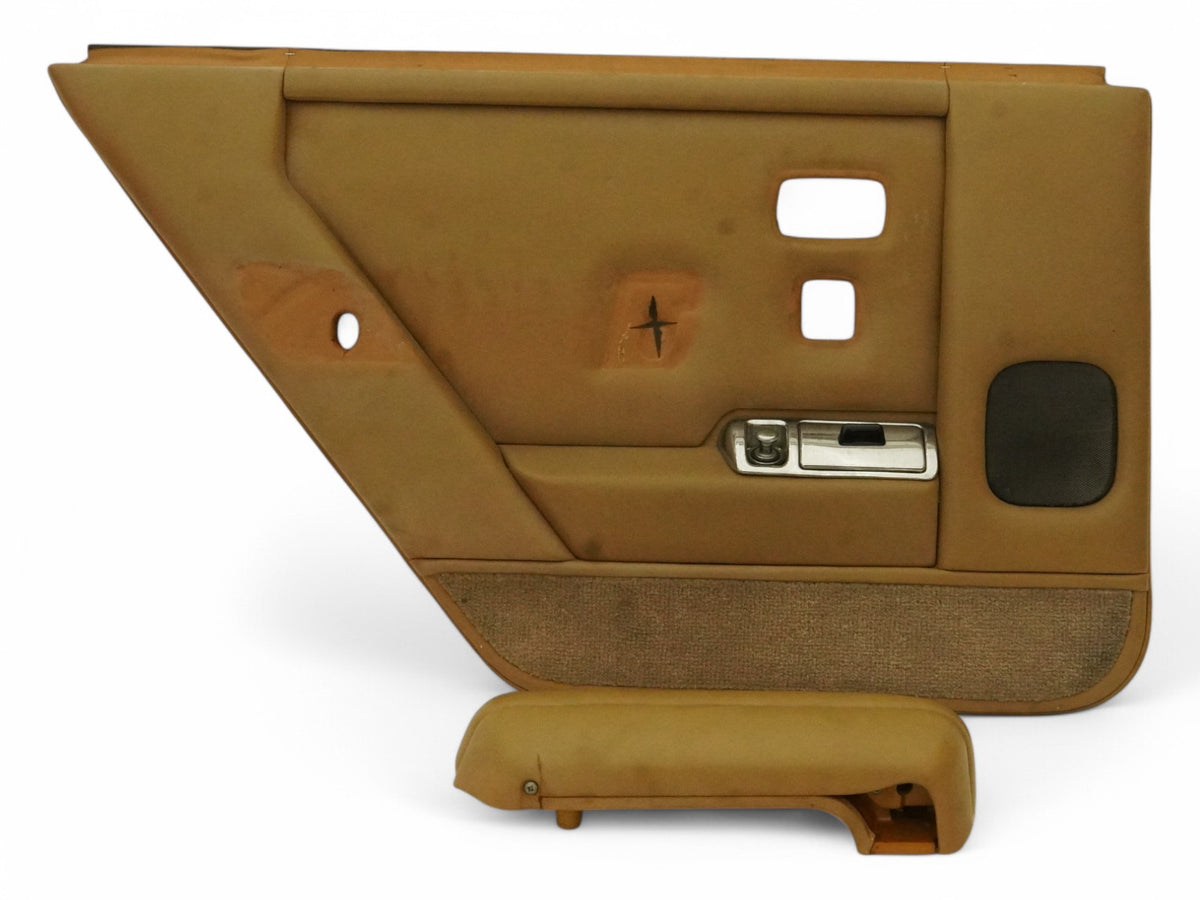 87-89 Bentley Mulsanne Door Panel Cover Inner W Armrest Rear Left Driver OEM
