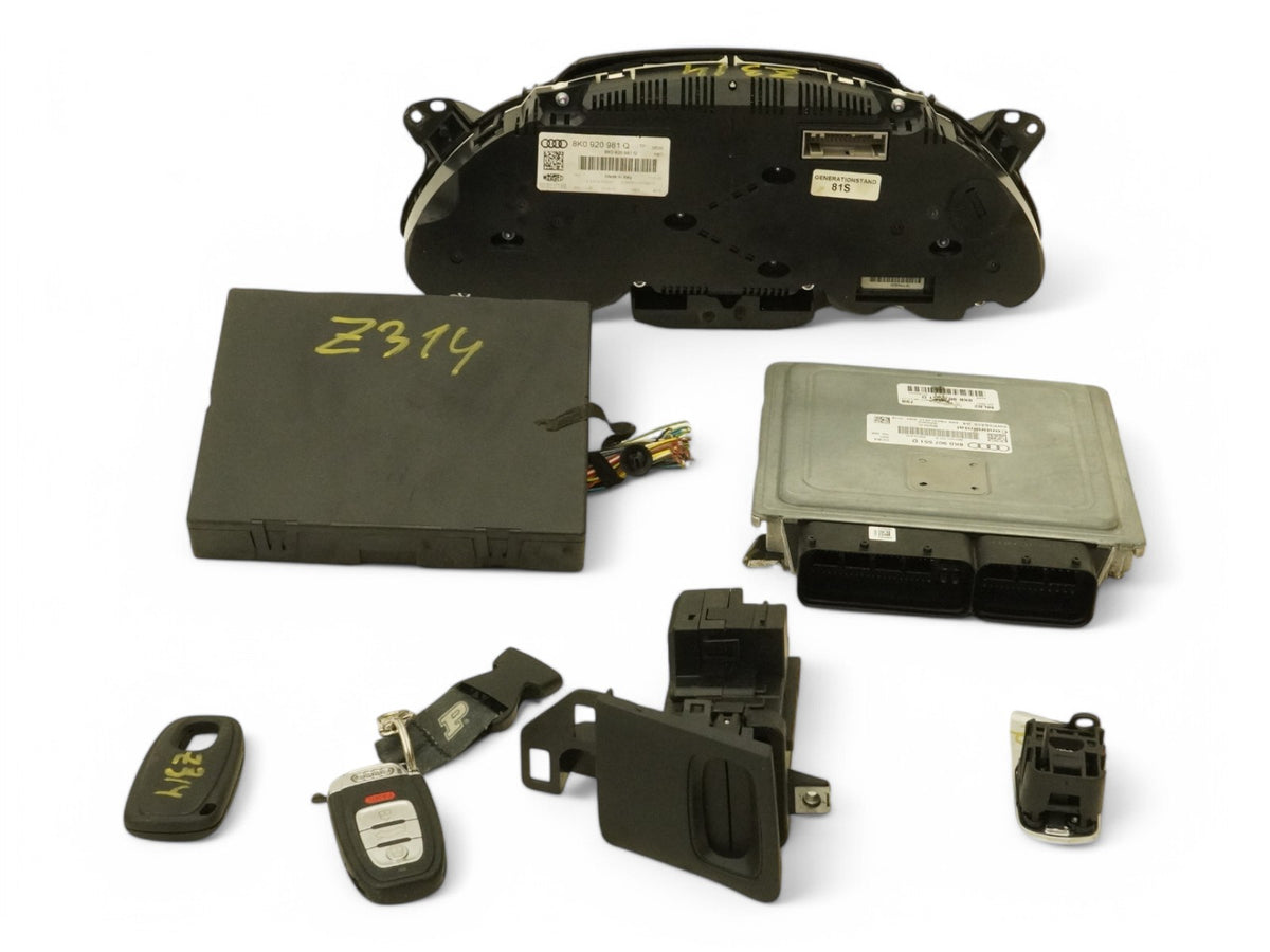 2012 Audi S4 B8 ECU Engine Body BCM Module Speedometer Ignition Switch W Key OEM