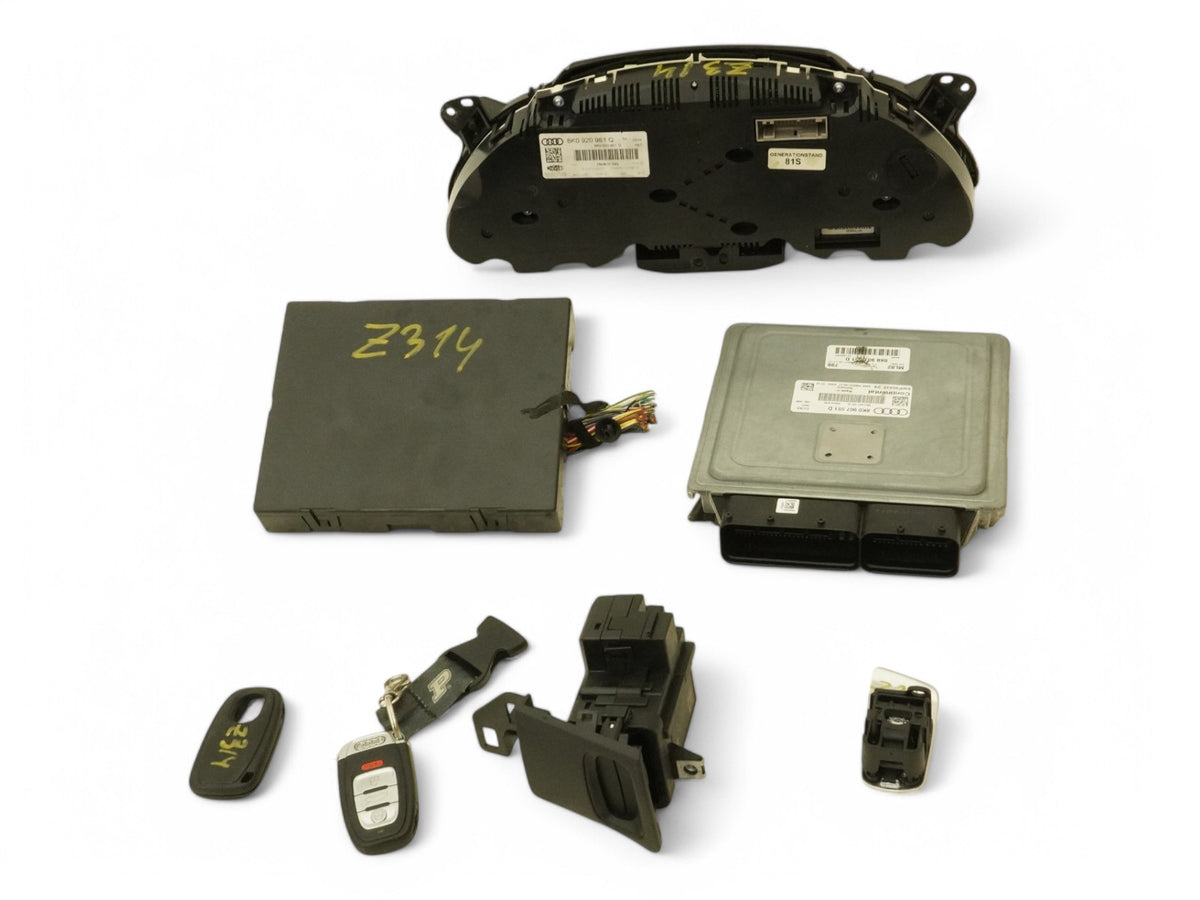 2012 Audi S4 B8 ECU Engine Body BCM Module Speedometer Ignition Switch W Key OEM