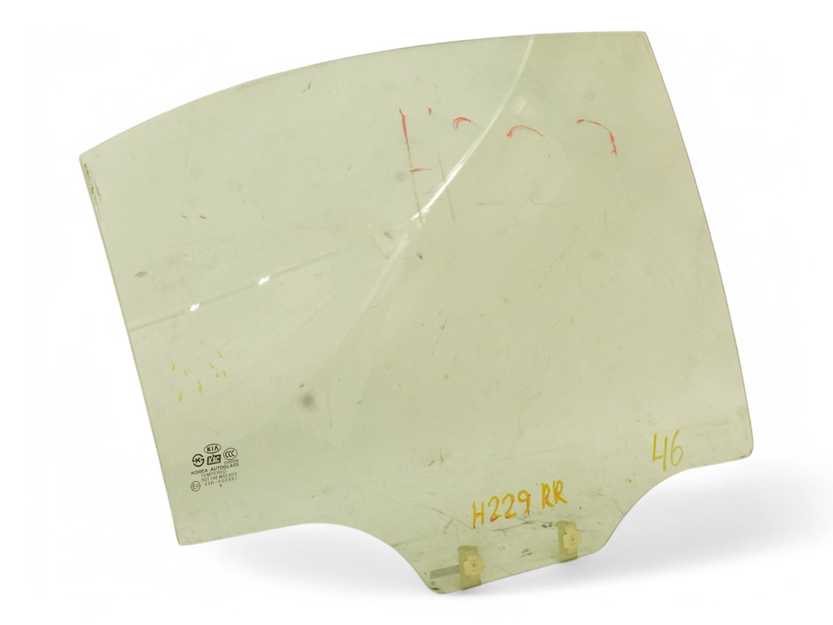 06-11 Kia Rio Sedan Window Glass Door Rear Passenger Right Rh 834211G011 OEM