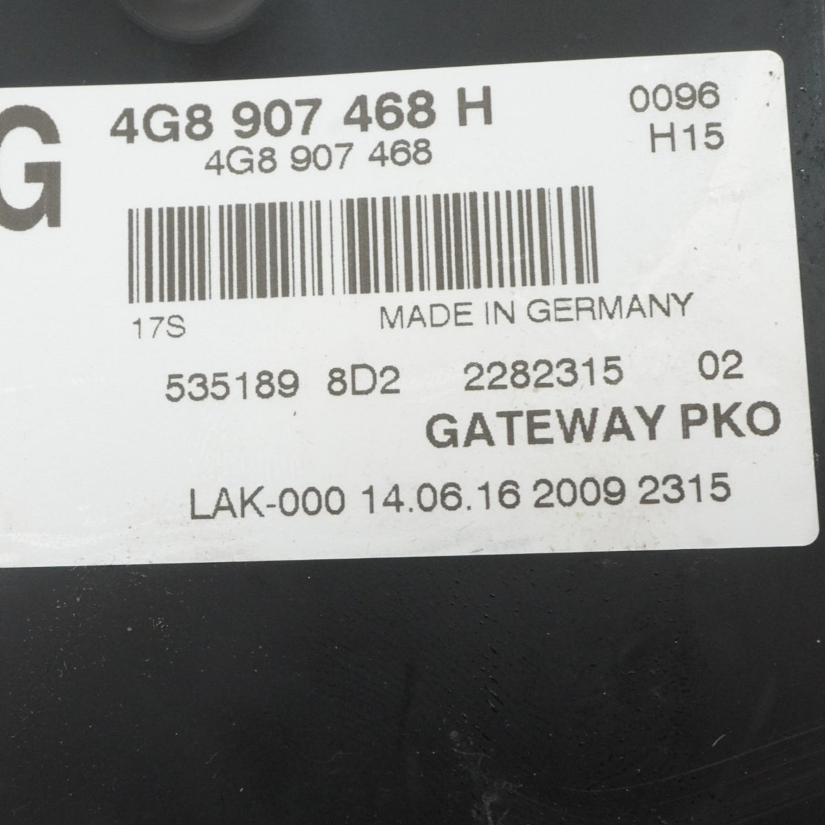 2012-2018 Audi A7 S7 RS7 4G Interface Gateway Control Module Unit 4G8907468H