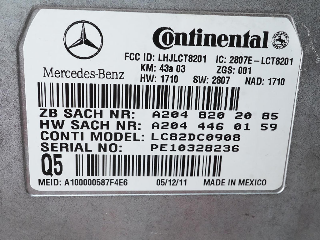  2010 - 2011 Mercedes Benz E Class W212 Voice Communication Control Module OEM, price