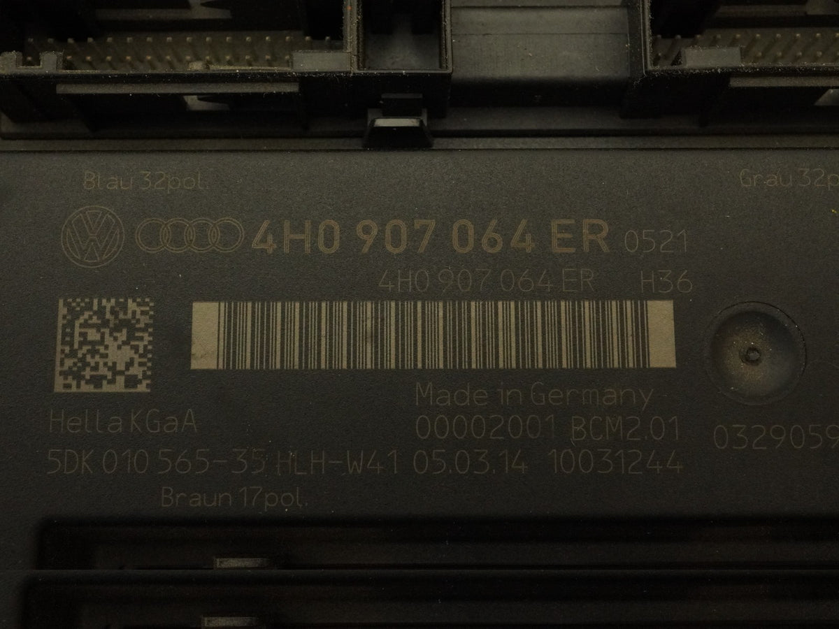 09-15 Audi A6 C7 Body Comfort Bcm Computer Control Module Unit 4H0907064Er OEM