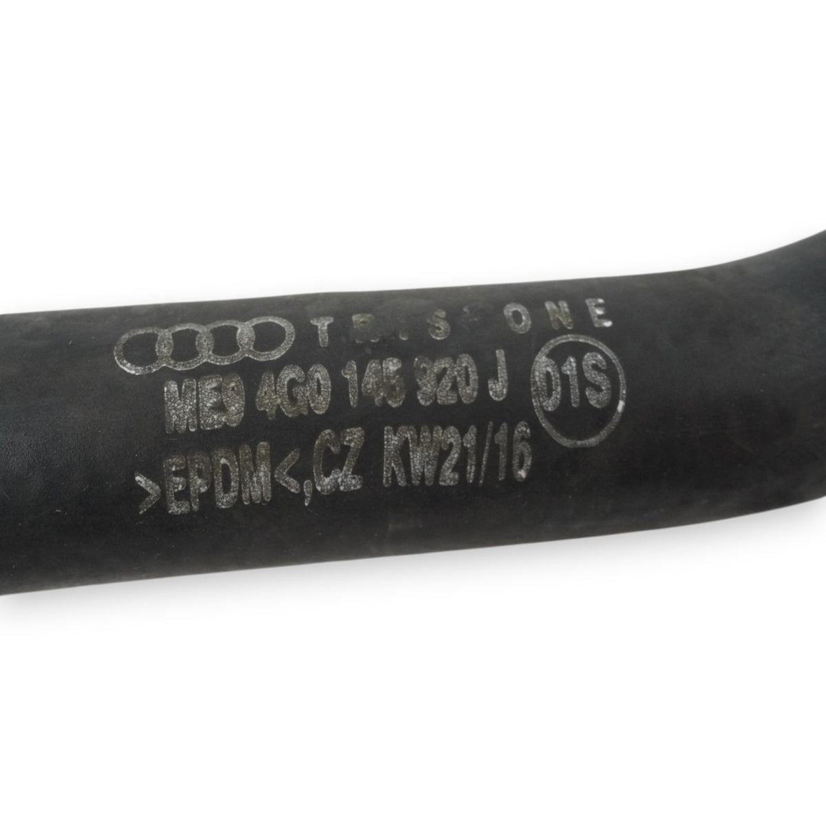 13-17 Audi S7 4G 4.0L Coolant Cooling Water Radiator Hose Tube 4G0145920J OEM