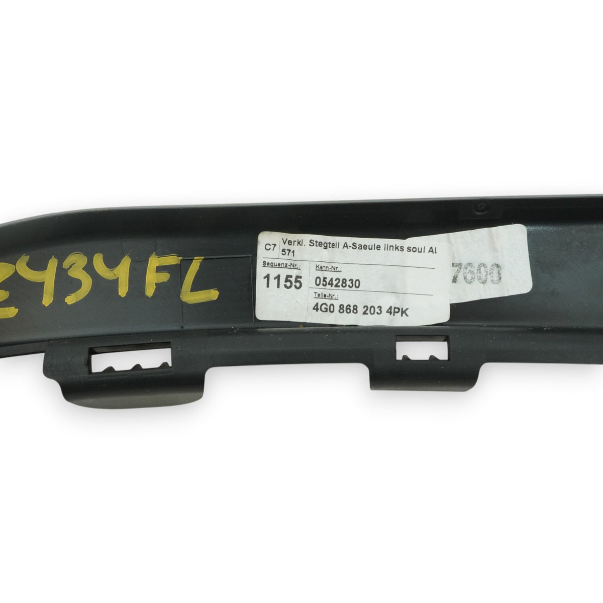 12-18 Audi A6 S6 C7 A Pillar Trim Cover Panel Driver Left Side 4G0868203 OEM