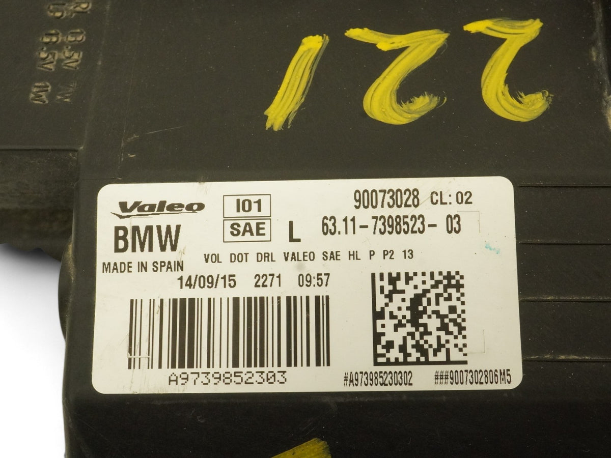 14-15 BMW i3 I01 LED Adaptive Headlight Headlamp Upper Left Side 90073028 OEM