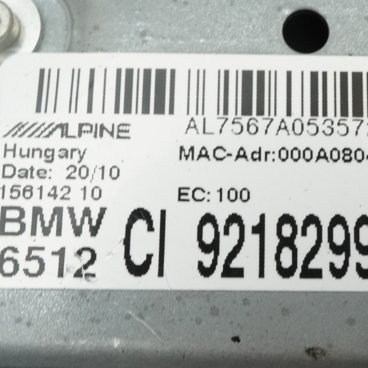 09-10 BMW 650i E63 E64 AM FM Radio CD Player Navigation Receiver 65129218299 OEM