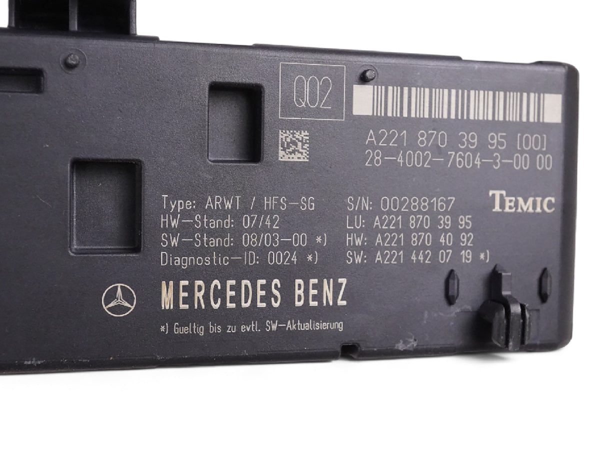 2007 - 2013 Mercedes S Class W221 Trunk Release Remote Open Close Cotrol Module