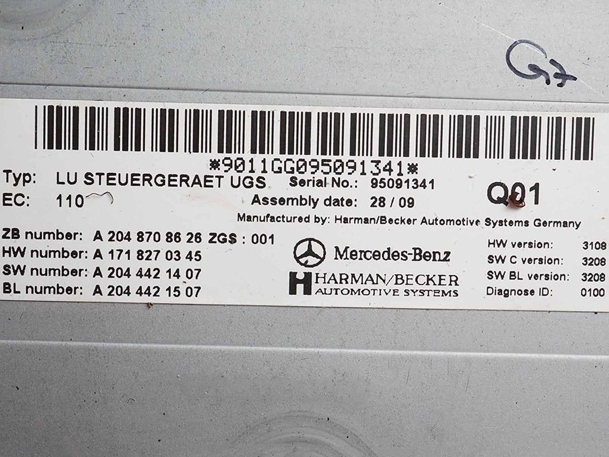 2010 - 2013 Mercedes Benz E Class W212 Communication Interface Control Module