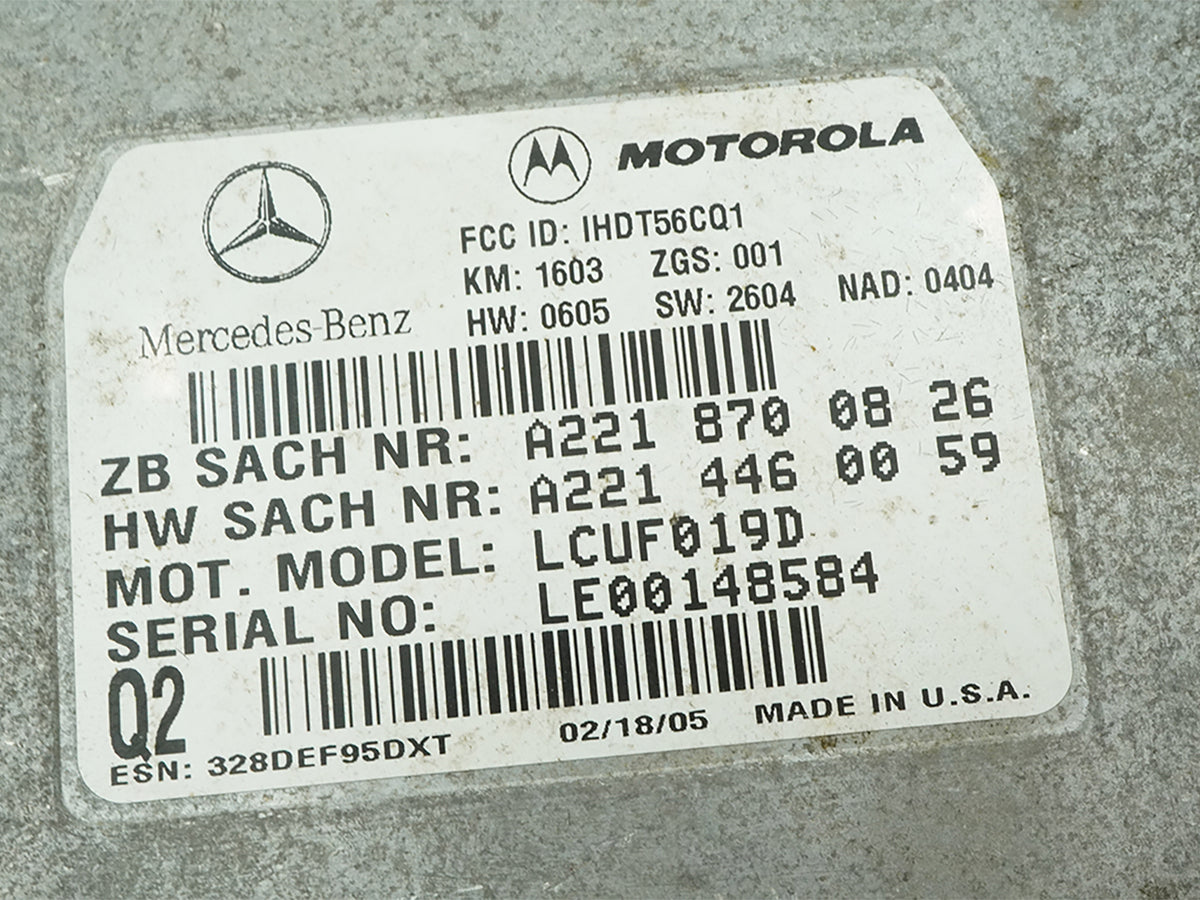 05-06 Mercedes SL500 SL600 R230 Communication Control Module Unit A2218700826 OEM
