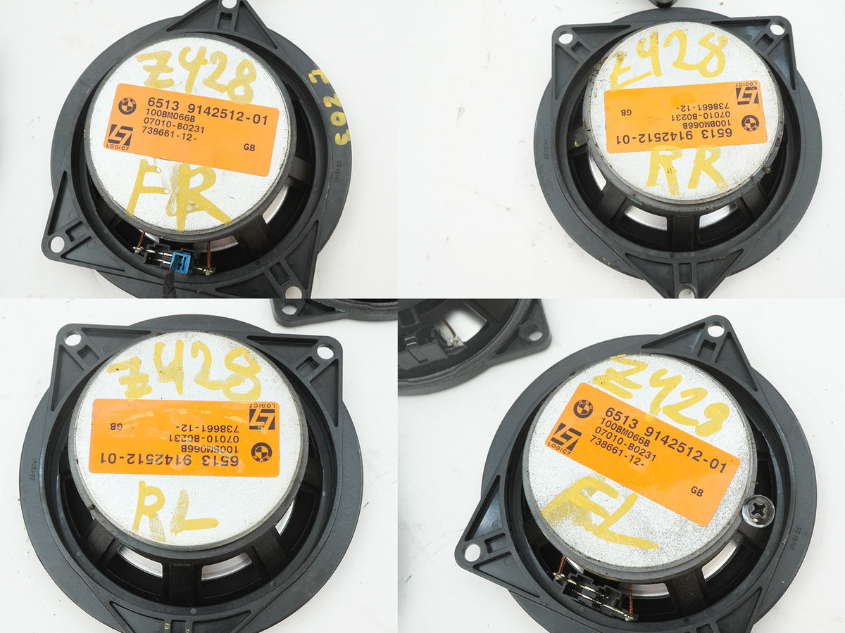 04-10 BMW 645i 650i E63 E64 Subwoofer Speaker Front Rear LH RH SET 6513914313301