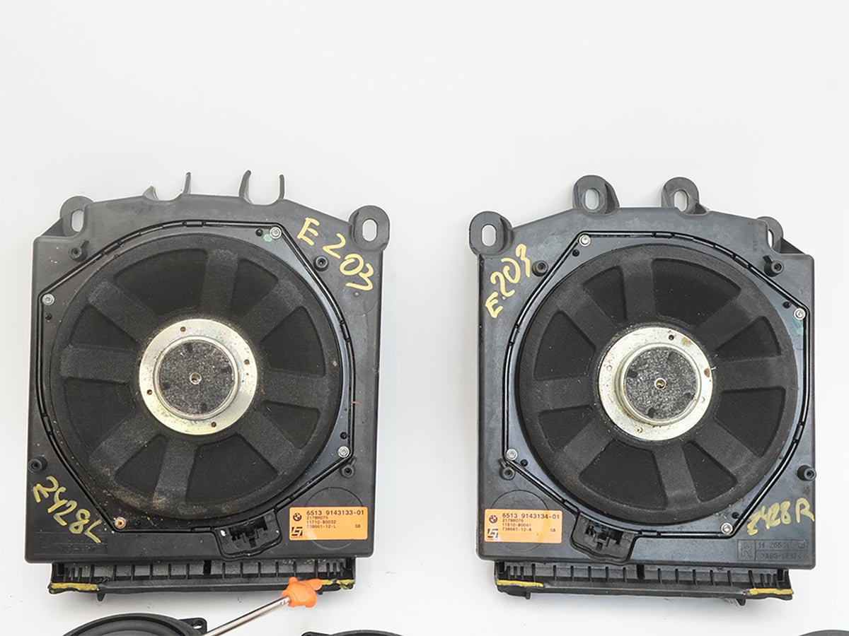 04-10 BMW 645i 650i E63 E64 Subwoofer Speaker Front Rear LH RH SET 6513914313301