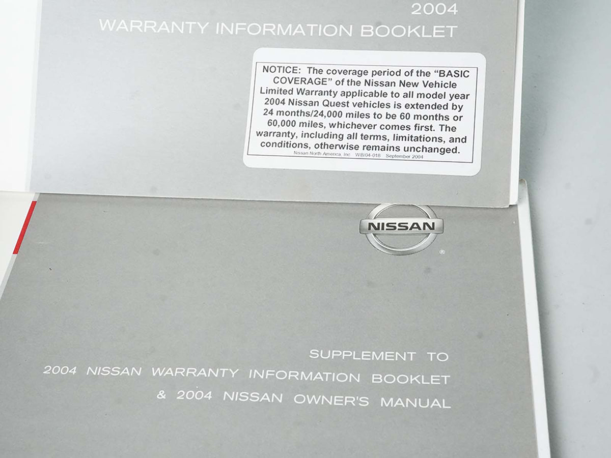2004 Nissan Quest Manual Owners Drivers Operator Information Books W Case OEM
