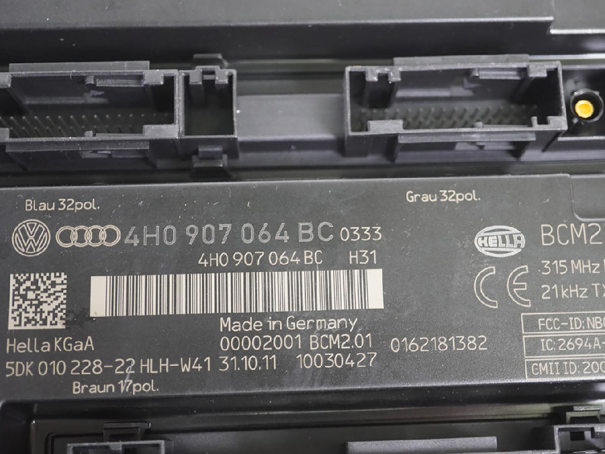 2012 - 2015 Audi A7 4G Bcm Body Comfort Control Module Unit 4H0907064Bc OEM