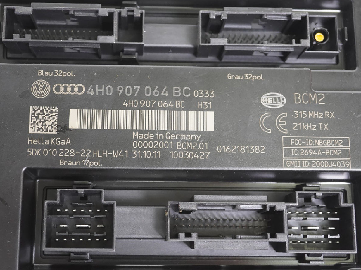 2012 - 2015 Audi A7 4G Bcm Body Comfort Control Module Unit 4H0907064Bc OEM