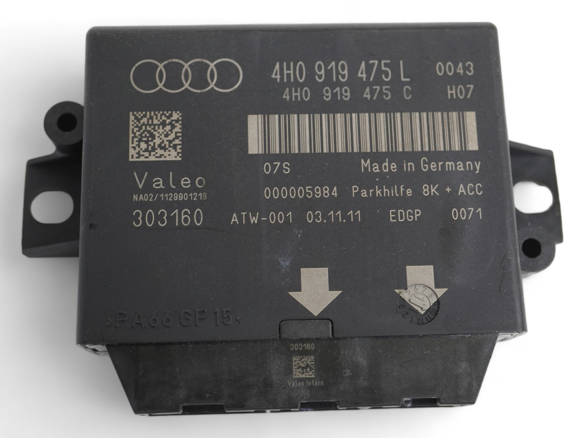 2012 Audi A7 4G Parking Assist Driver Control Module Unit Rear 4H0919475L OEM