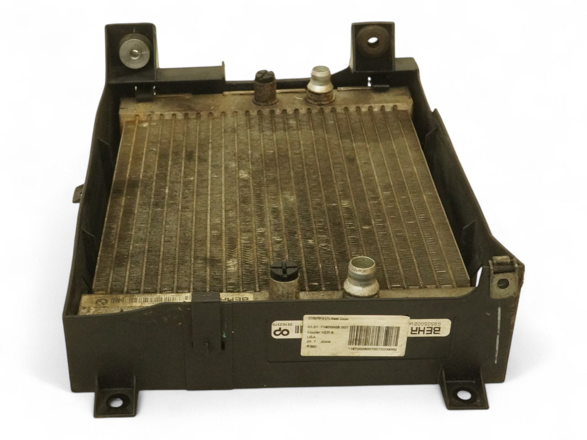 10-13 Bmw X5M E70 4.4L Auxiliary Coolant Cooling Radiator Cooler W Shroud Left