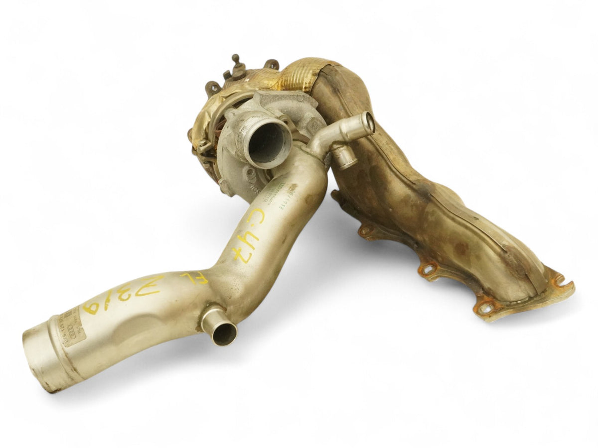 14-17 Audi Rs7 4G 4.0L Turbocharger Engine Motor W Exhaust Manifold Left OEM