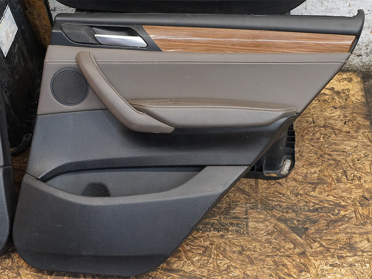11-17 BMW X3 F25 Front Rear Inner Door Panel Set W Switch Handles 105006537 OEM