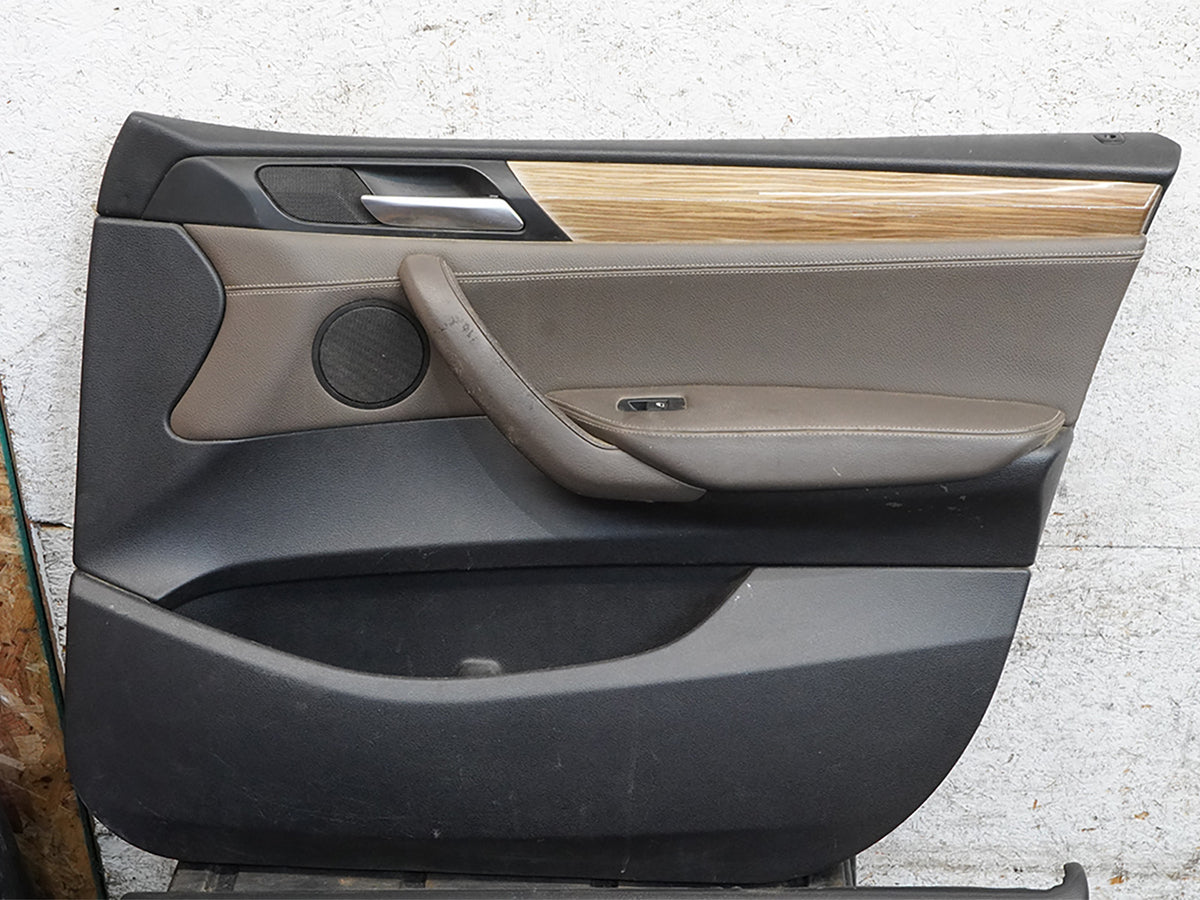 11-17 BMW X3 F25 Front Rear Inner Door Panel Set W Switch Handles 105006537 OEM