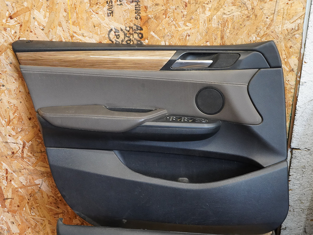 11-17 BMW X3 F25 Front Rear Inner Door Panel Set W Switch Handles 105006537 OEM