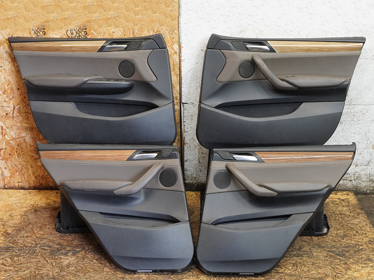 11-17 BMW X3 F25 Front Rear Inner Door Panel Set W Switch Handles 105006537 OEM
