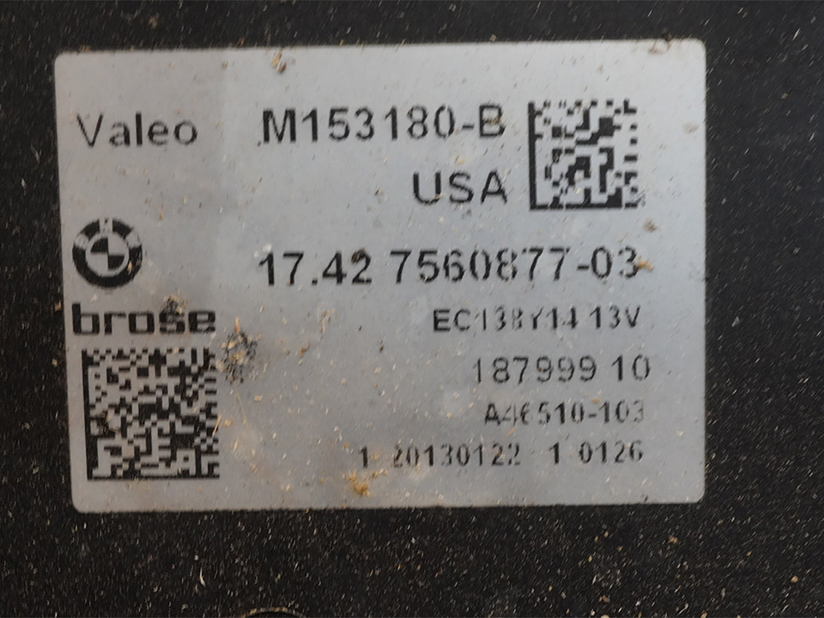 11-17 BMW X3 F25 35iX 3.0L Radiator AC Condenser Cooling Fan Motor 68721381 OEM