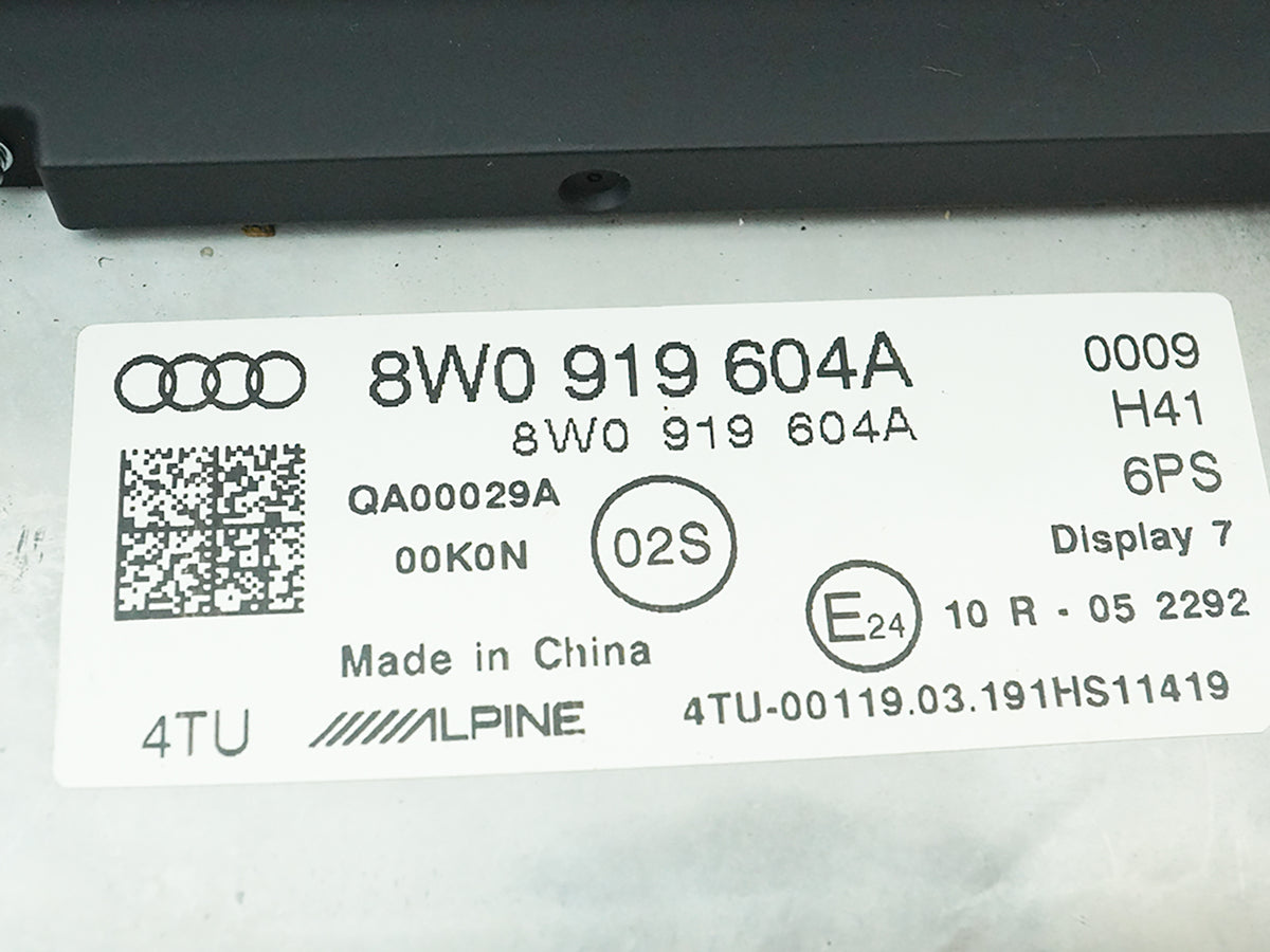 2018-2019 Audi A5 F5 Display Screen GPS Info Multimedia Navigation 8W0919604A