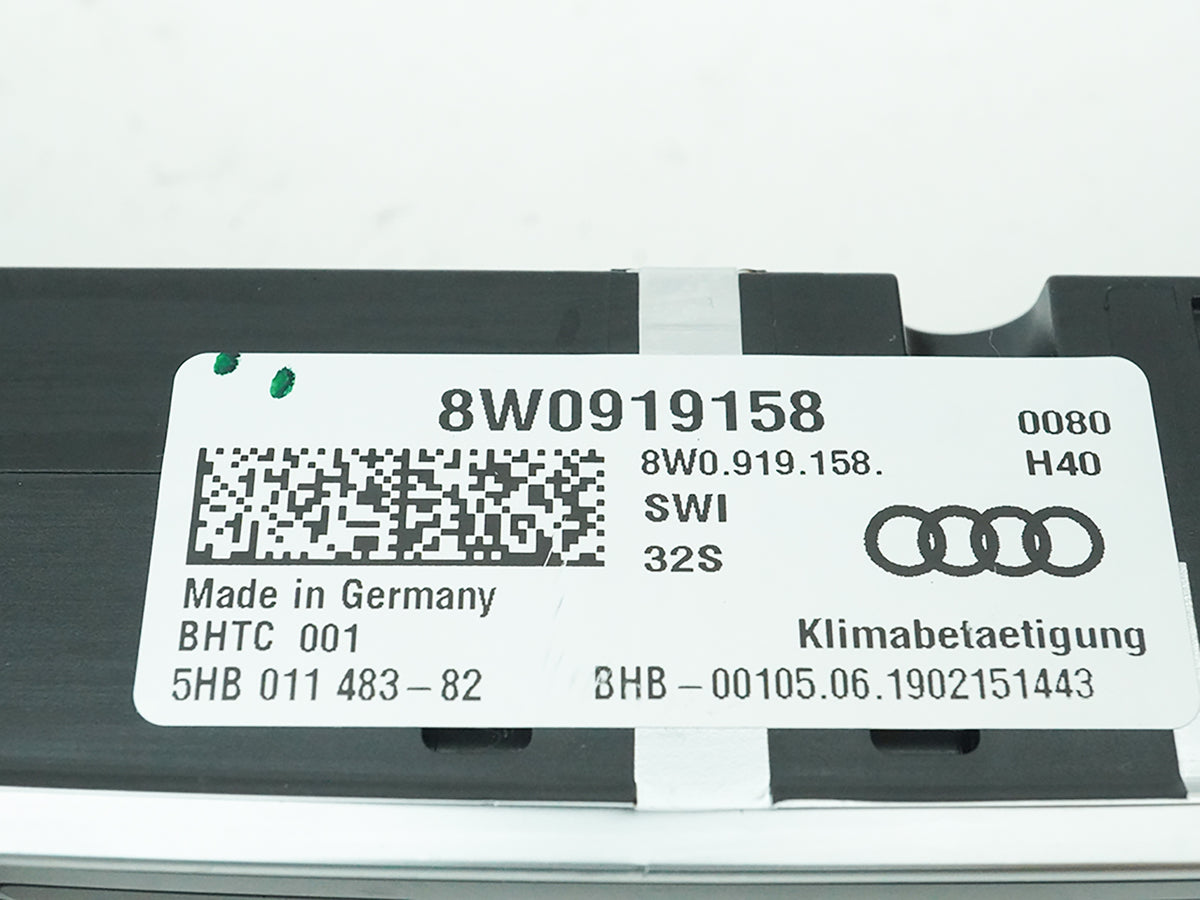 2017-2023 Audi A5 F5 Ac Heater Climate Temperature Switch Rear 8W0919158 OEM