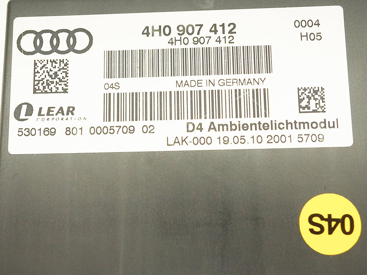 2011-2018 Audi A8 D4 Comfort Keyless Entry Control Module Unit 4H0907412 OEM