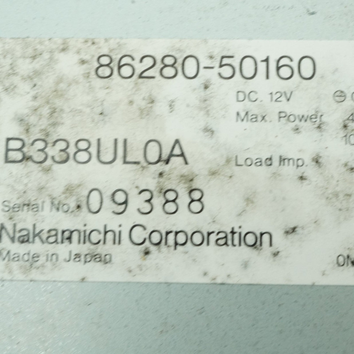 1995-2000 Lexus LS400 XF20 Audio Radio Stereo Amplifier Nakamichi 8628050160 OEM