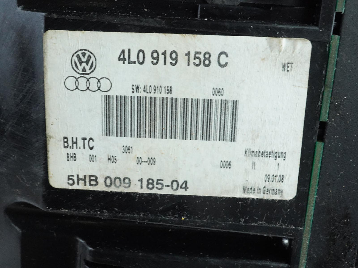 2007-2009 Audi Q7 4L Temperature Climate AC Heater HVAC Panel Rear 4L0919158C