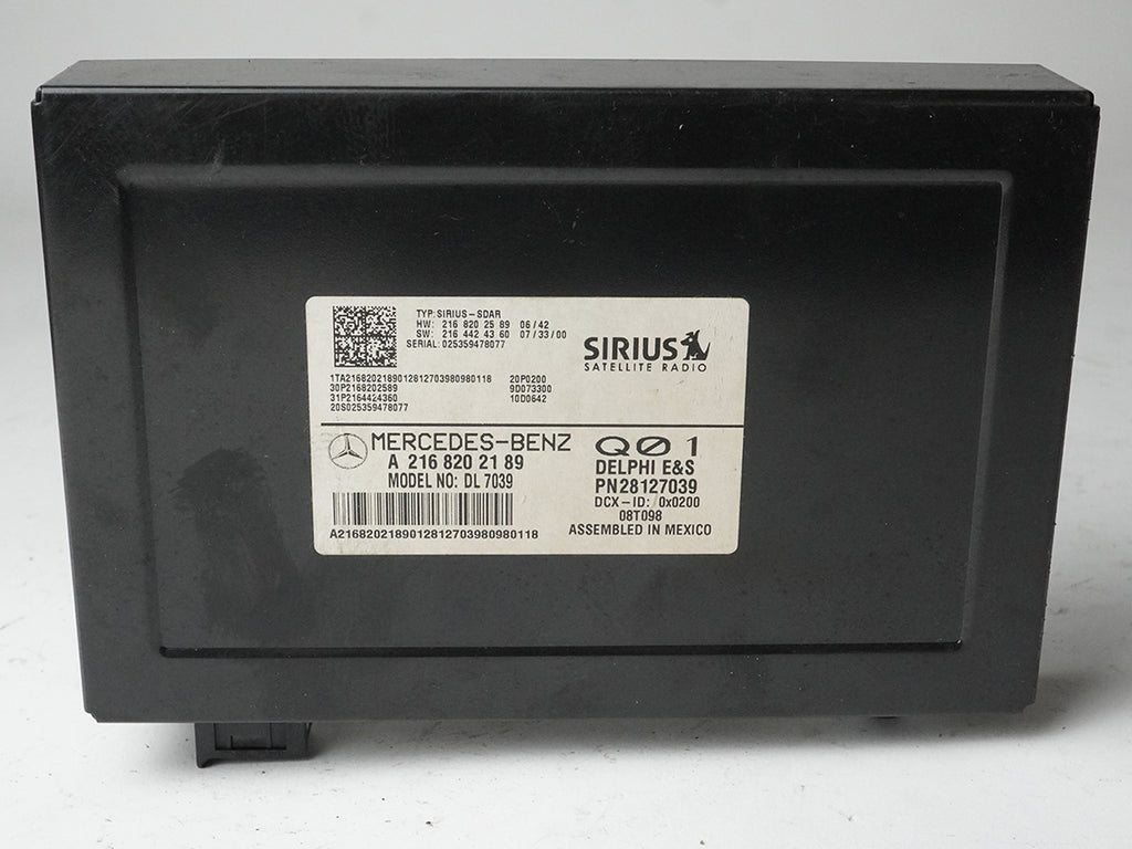  2008  Mercedes Benz C Class W204 Sirius Satellite Radio Module Receiver Control, used