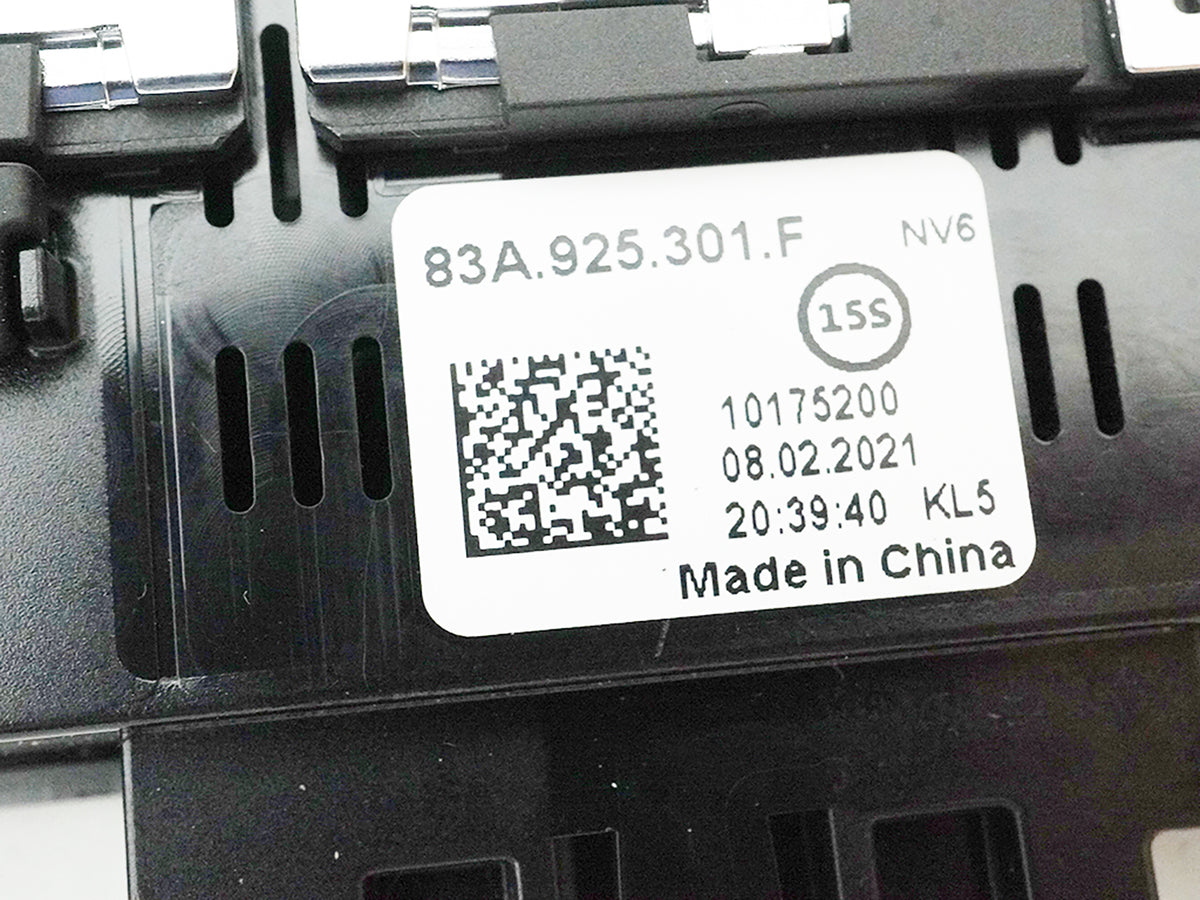 2019-2023 Audi Q3 F3 Hazard Light Drive Select Traction Switch 83A925301F OEM