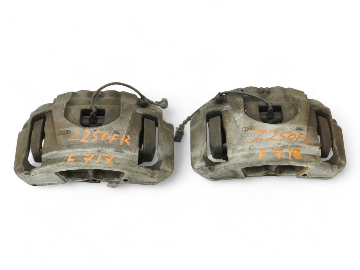 2011 - 2014 Audi A8 D4 Caliper Brake Stop W Pads Front Left Right Set Of 2 OEM