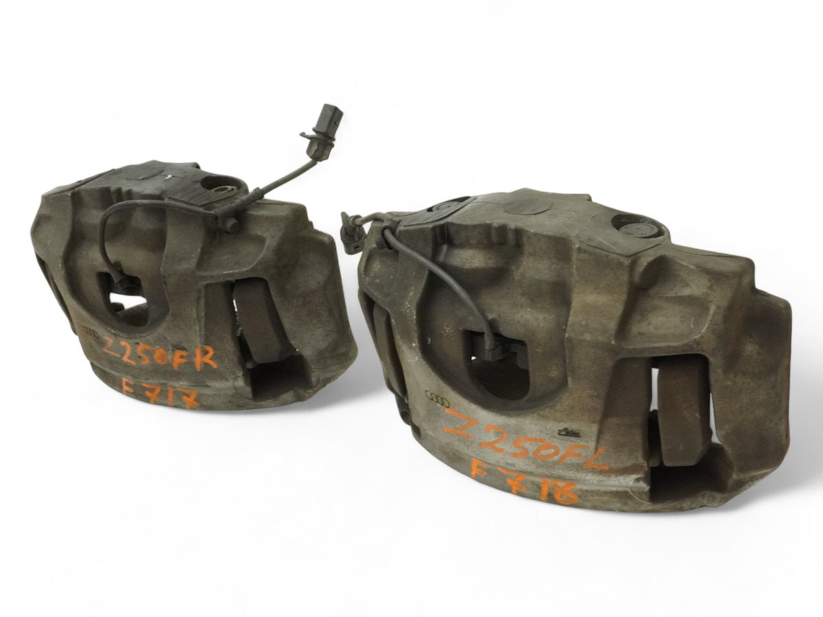 2011 - 2014 Audi A8 D4 Caliper Brake Stop W Pads Front Left Right Set Of 2 OEM